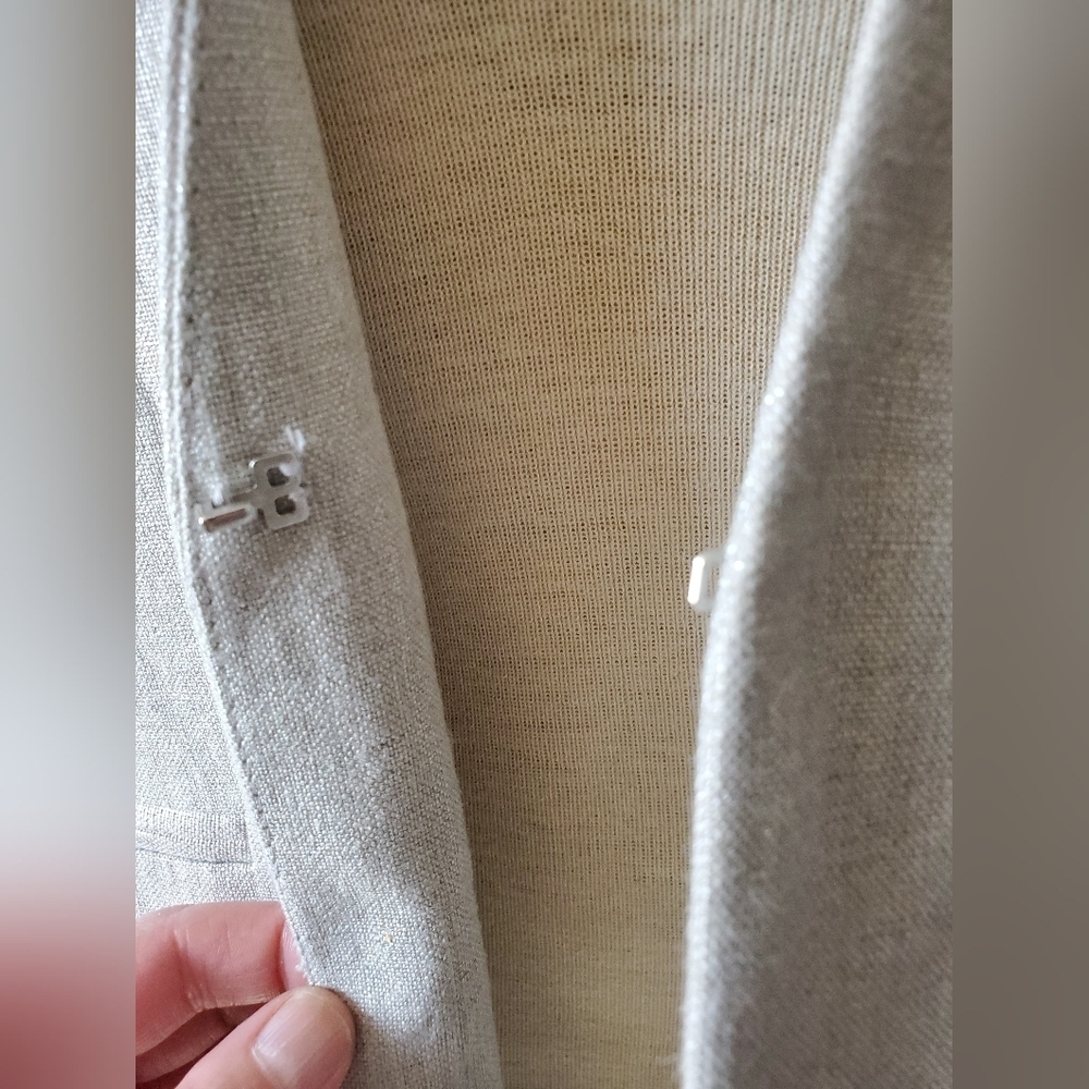 ZARA 100% linen cream/gold jacket. Size xs - Picture 5 of 10